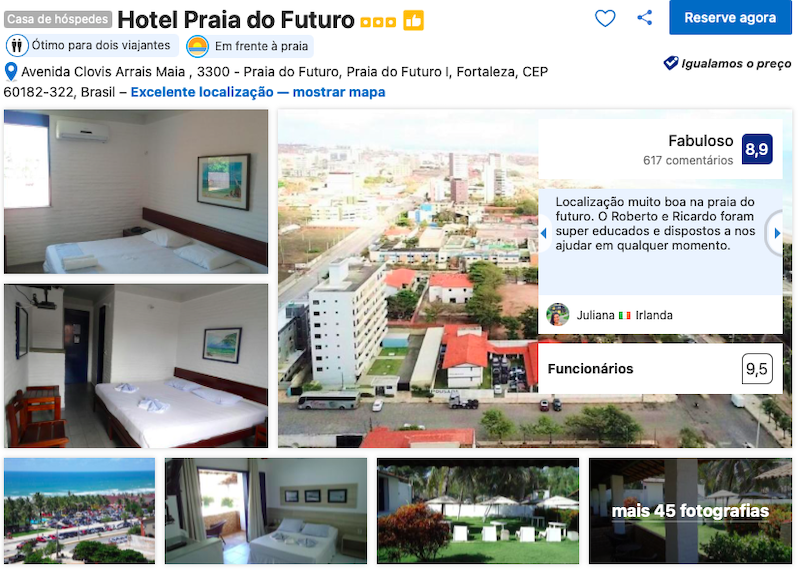 Hotel Praia do Futuro em Fortaleza