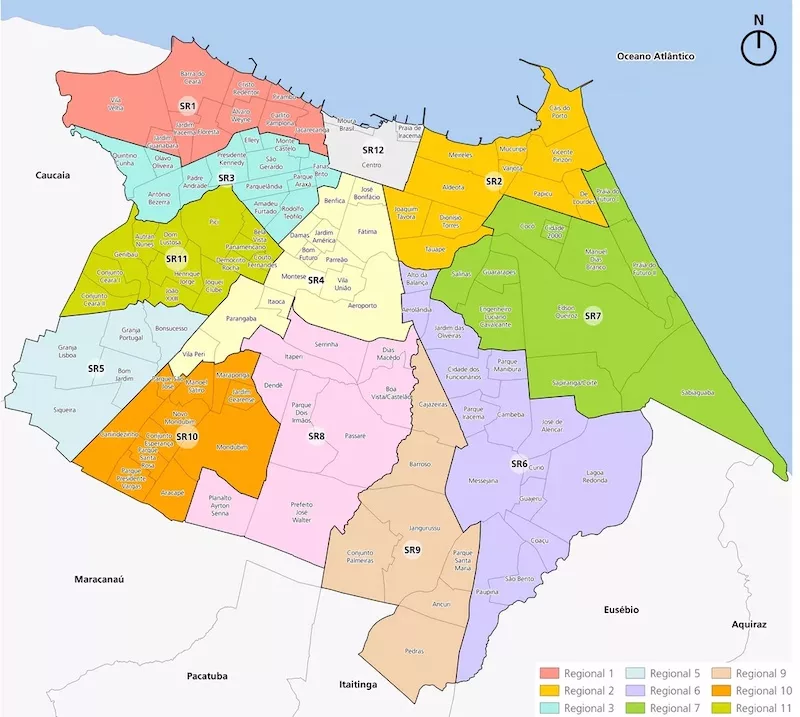 Mapa de Fortaleza